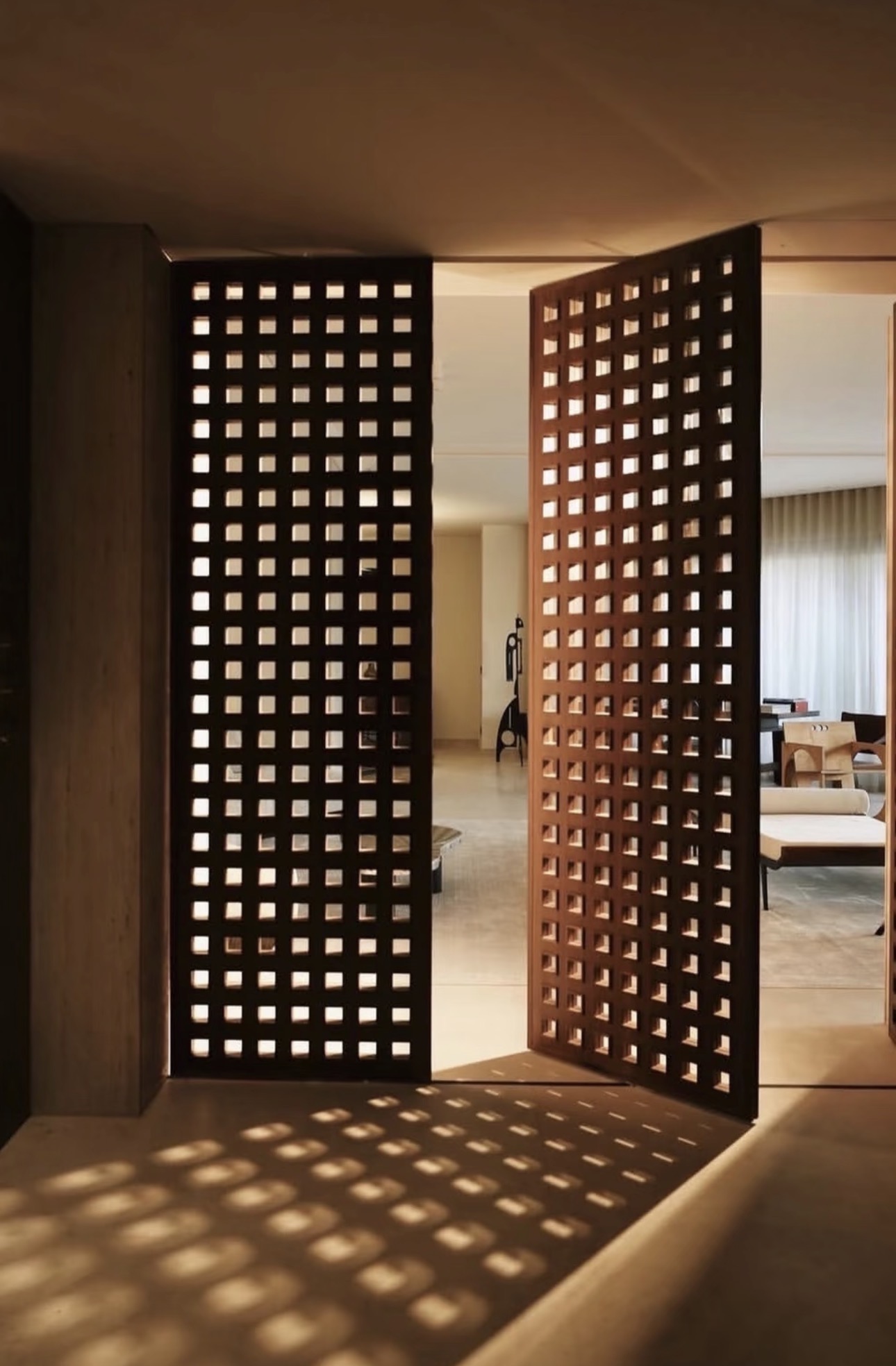 Custom wood screen divider